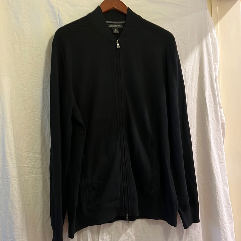 Banana Republic men’s zip up cardigan size XL. Black.